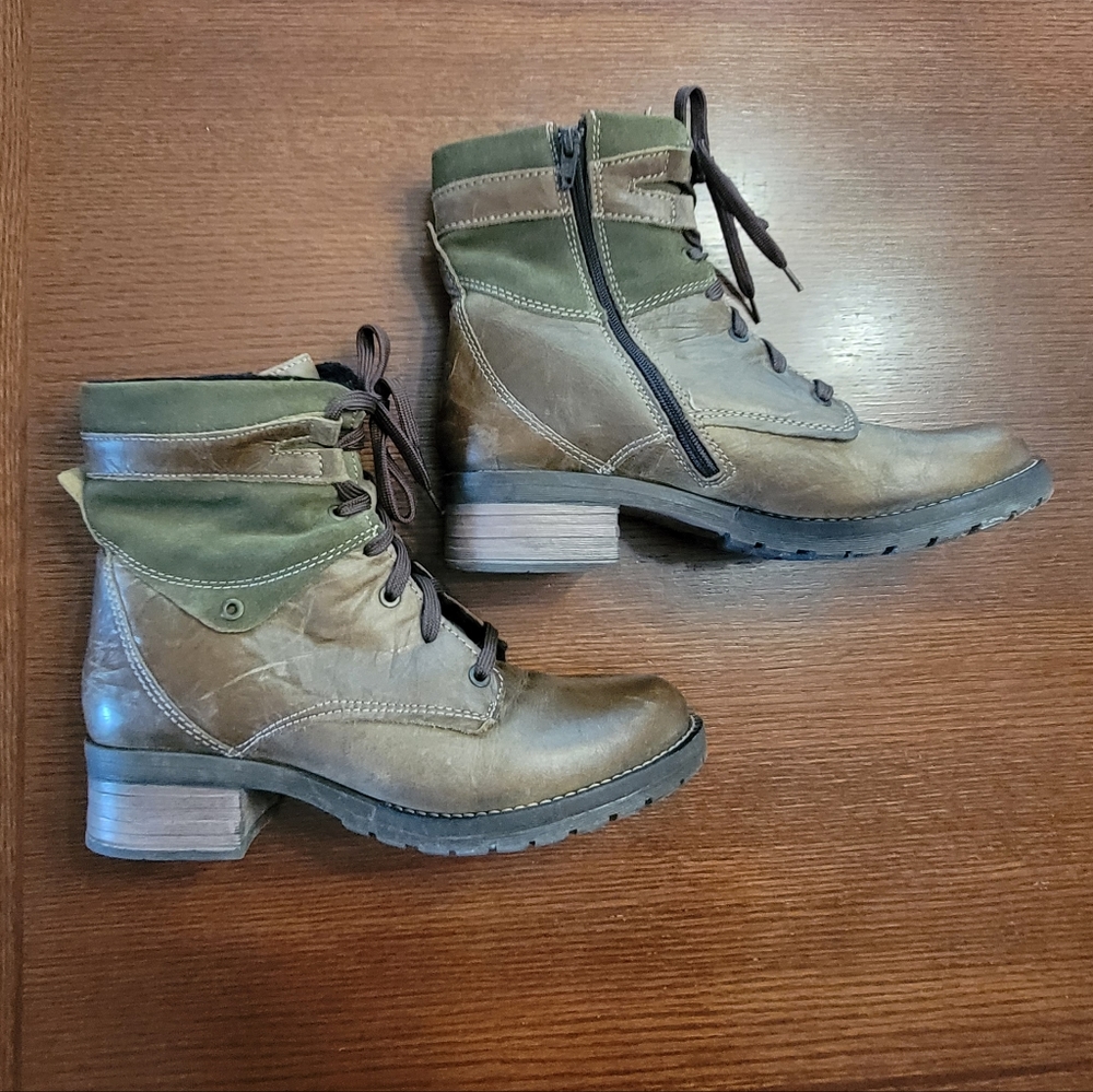 Dromedaris Kara Ankle Boot Olive Brown Size 41 - Picture 4 of 15